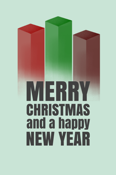 Grafische kerstwenskaart