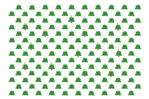 Mid century - kerstbomen patroon