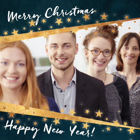 Zakelijke kerstkaart met sterren