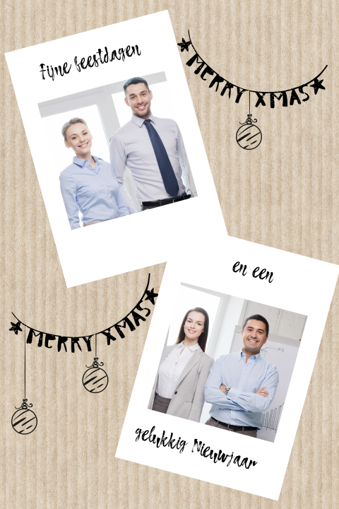 kraft - fotokaart met slingers