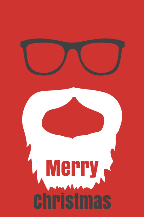 Kerstkaart met kerstman