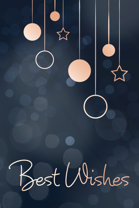 Folie - kerstversiering Best Wishes