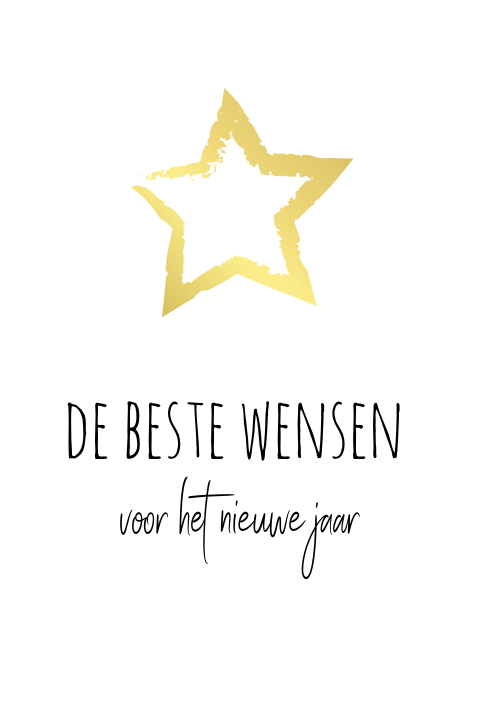 Wenskaart met goudfolie