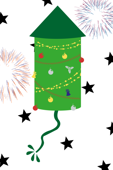 Vuurpijl kerstboom