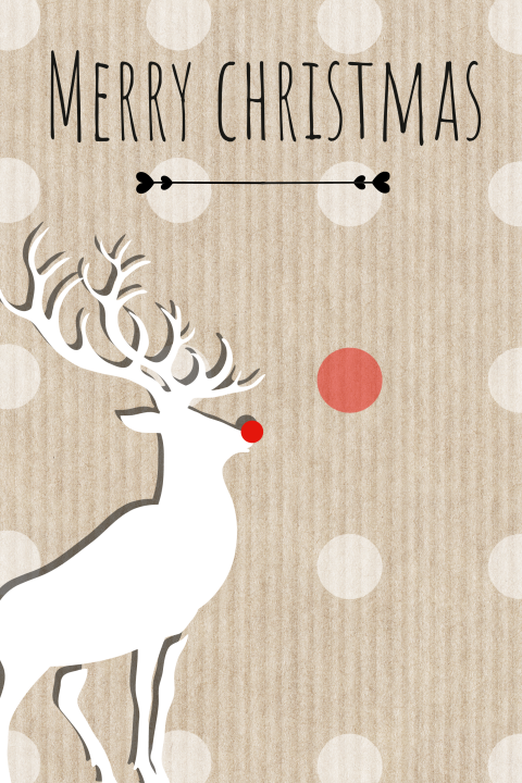 Kraft Merry Christmas Rendier