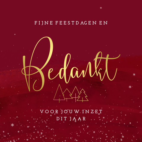 Zakelijke kerstkaart bedankt