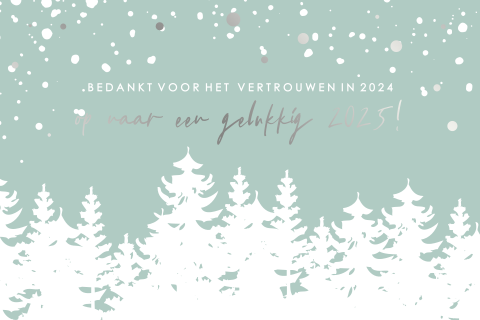 Stijlvolle kerstkaart met zilverfolie