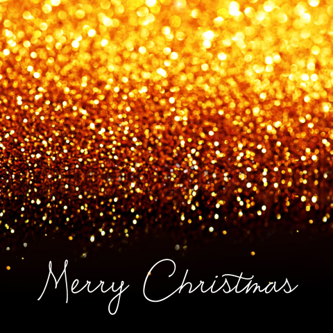 Glinsterende kaart Merry Christmas
