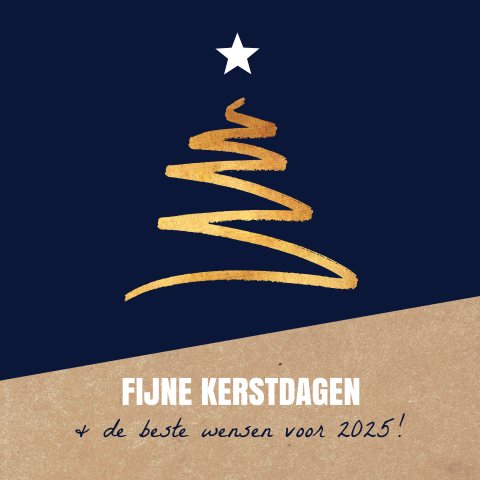 Hippe zakelijke kerstkaart met kerstboom