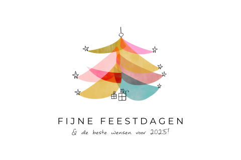 Kleurrijke Midcentury kerstboom