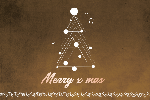 Kerstboom met Rose goude letters