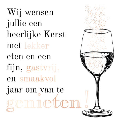 Branche georiënteerd - champagneglas met folie