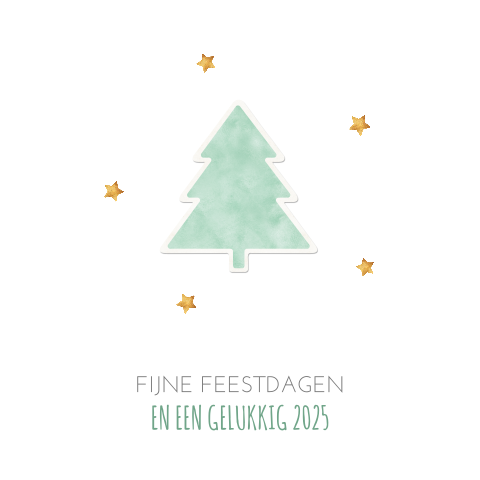 kerstkaart licht groen