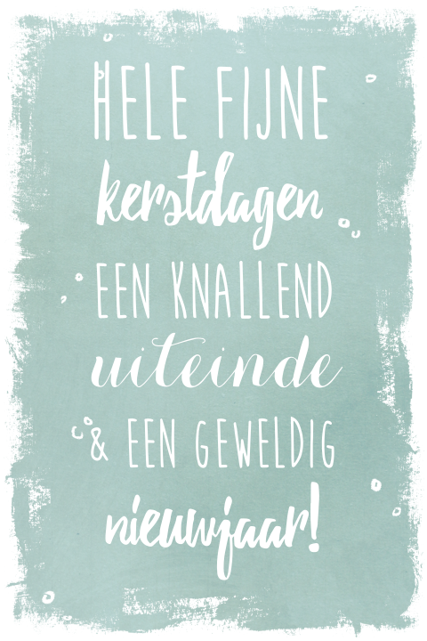 Watercolour kerstkaart met kerstwens