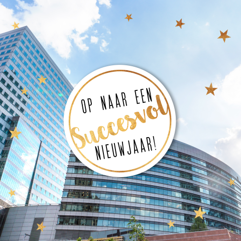 Zakelijke kerstkaart met succeswens