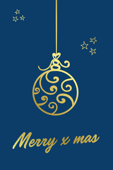 Open kerstbal goudfolie