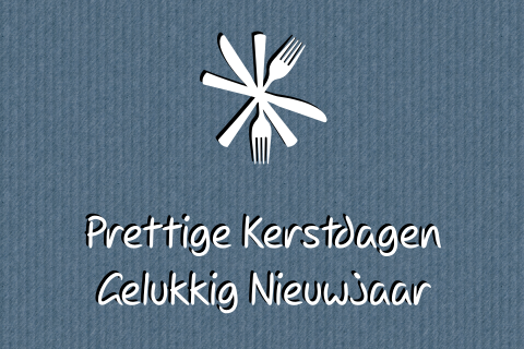 Kraft blauw met bestek-ster