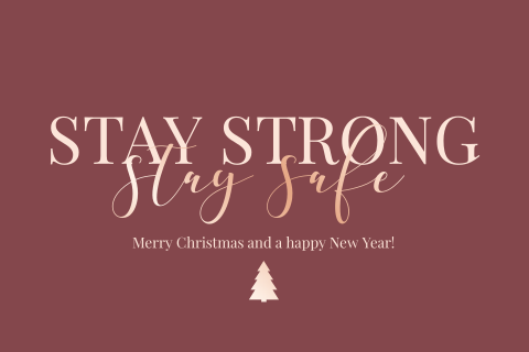 kerstkaart zakelijk stay strong stay safe