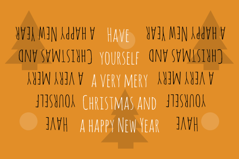 Typografie - drie teksten oranje