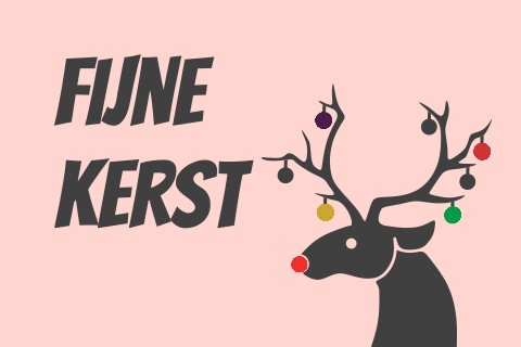 Rendier met kleurrijke kerstballen