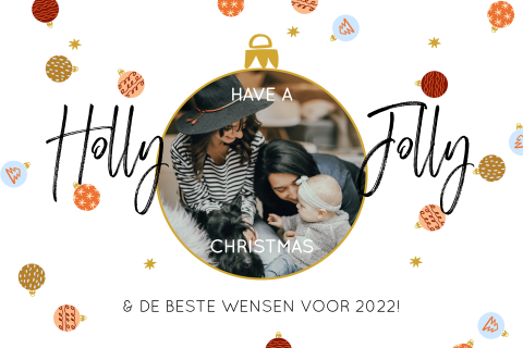 Kleine kerstballen met foto