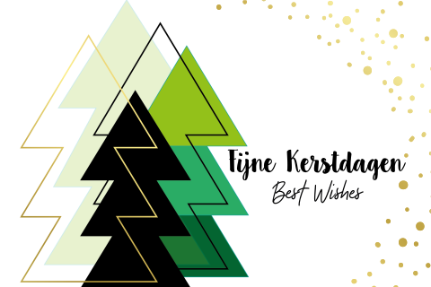 Verschillende grafische kerstbomen