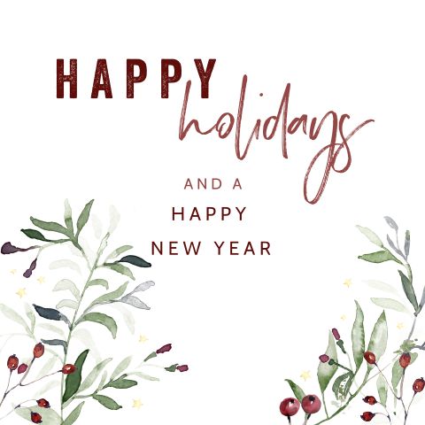 Happy holidays takjes groen en rood