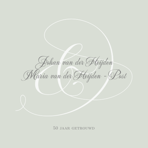 Klassieke jubileumkaart in mintgroen