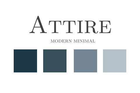 Stijlvol blauw dresscode kaartje