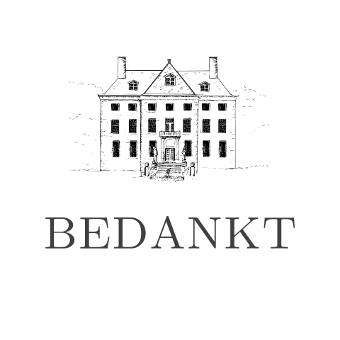 Sticker bedankt met trouwlocatie