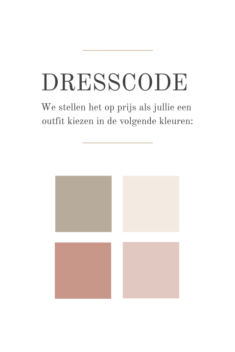 Stijlvol dresscode kaartje
