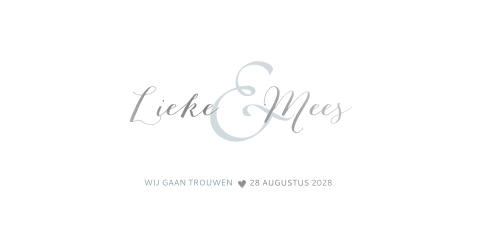Luxe trouwkaart met zilverfolie