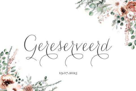 Bohemian gereserveerd kaartje met bloemen