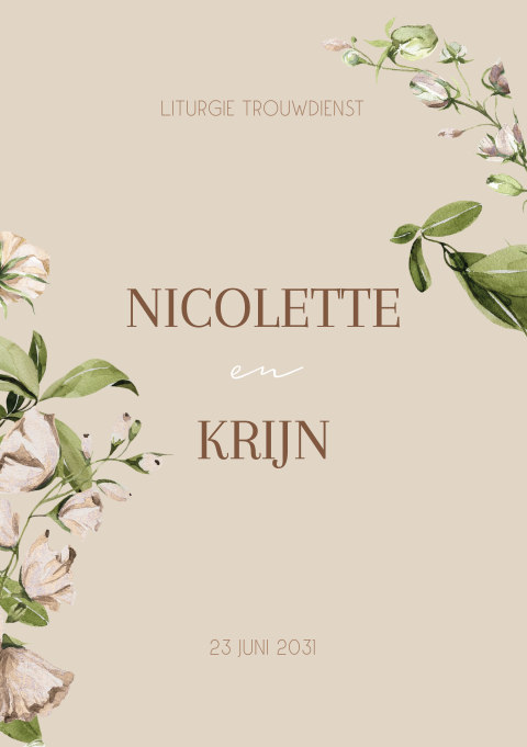 Liturgie bruiloft met bloemen
