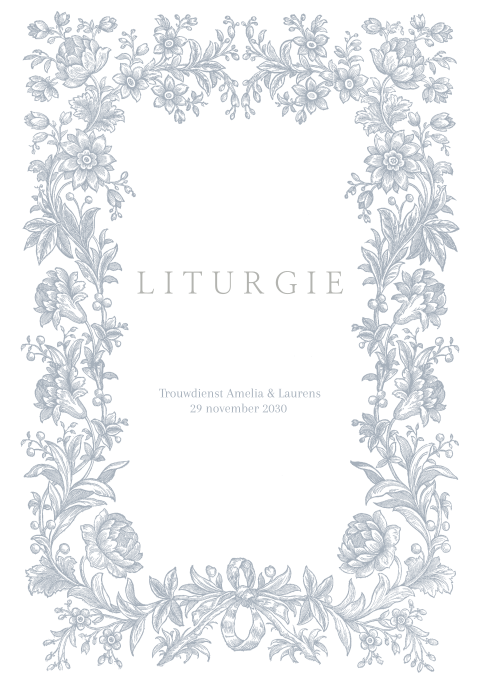 Liturgie trouwdienst met bloemenkrans