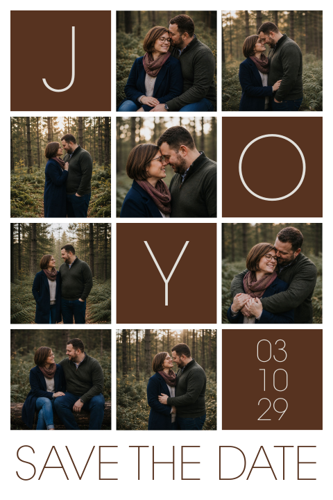 Save the Date kerstkaart met foto's