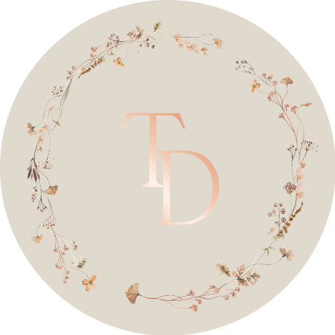 Sluitsticker met folie en bloemen