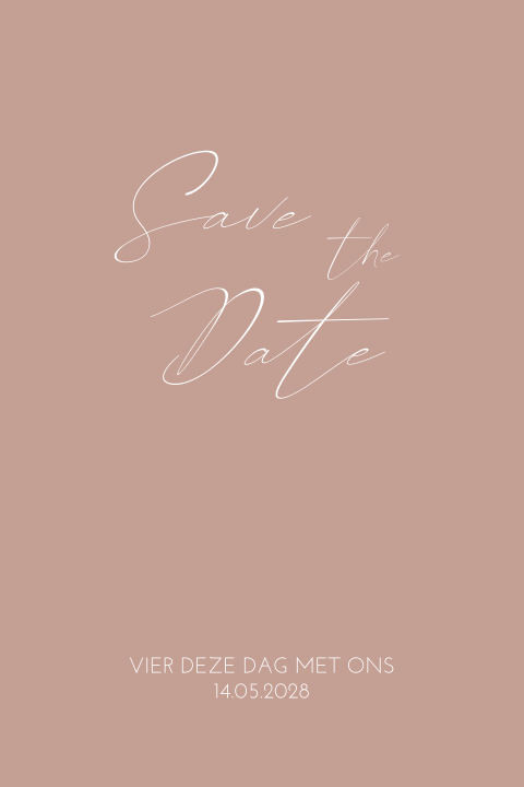 Klassieke Save the Date kaart met pastelkleur