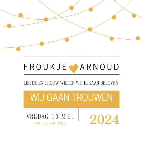 Vrolijke trouwkaart passend bij trouwlocatie RDM-kantine