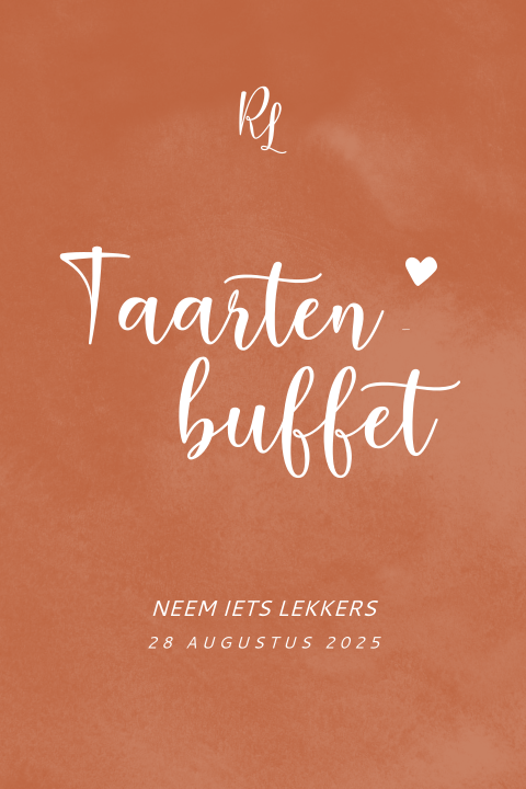 Bordje voor tafel met taarten Vintage Color