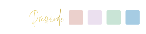 Labeltje met pastel dresscode aan touwtje - 16 stuks