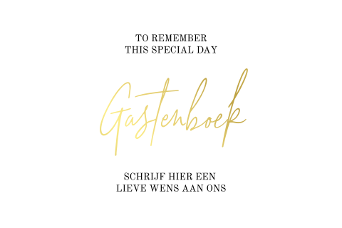 Gastenboektafel bordje Misty White