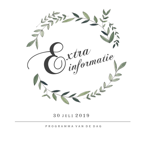 Extra Informatiekaart met botanische krans