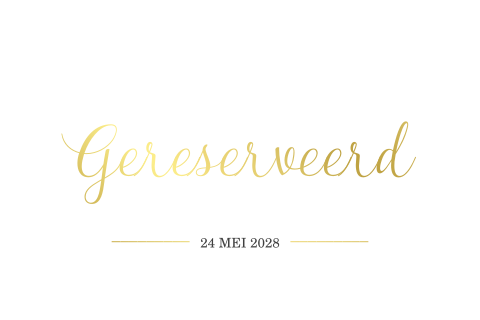 Klassiek gereserveerd kaartje met goudfolie