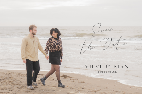 Liggende Save the Date met foto