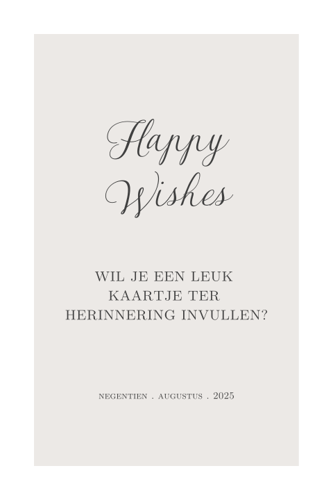 Bordje bij invulkaartjes Simply Lovely