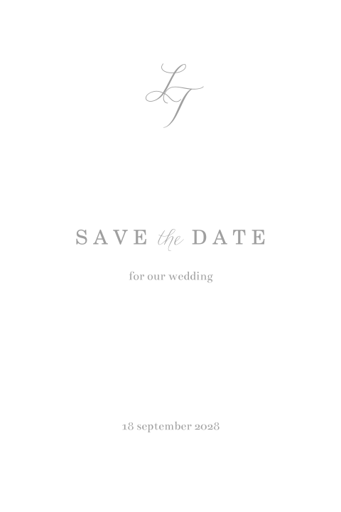 Klassieke Save the Date met logo