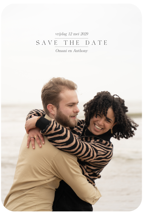 Save the Date uitnodiging met foto
