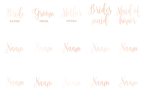 Set labeltjes voor aan kledinghangers