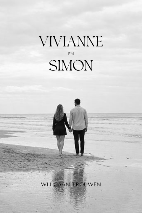 trouwkaart avondgasten vivianne simon